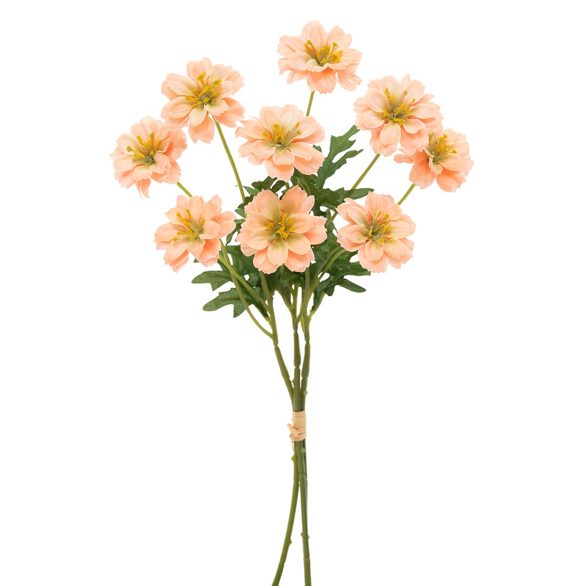 BUNDLE OF 3 COREOPSIS CORAL 7IN X 14IN POLYESTER TIED WITH RAFFI - Click Image to Close